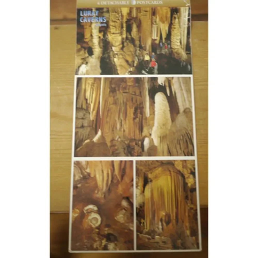 Vintage 80s Set of 6 Color Postcards LURAY CAVERNS VIRGINIA SHOW CAVES Uposted